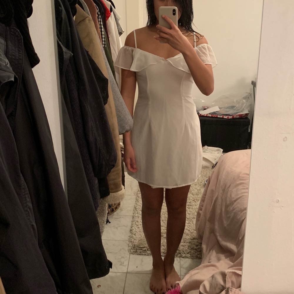 By the way. Celeste off the shoulder mini dress